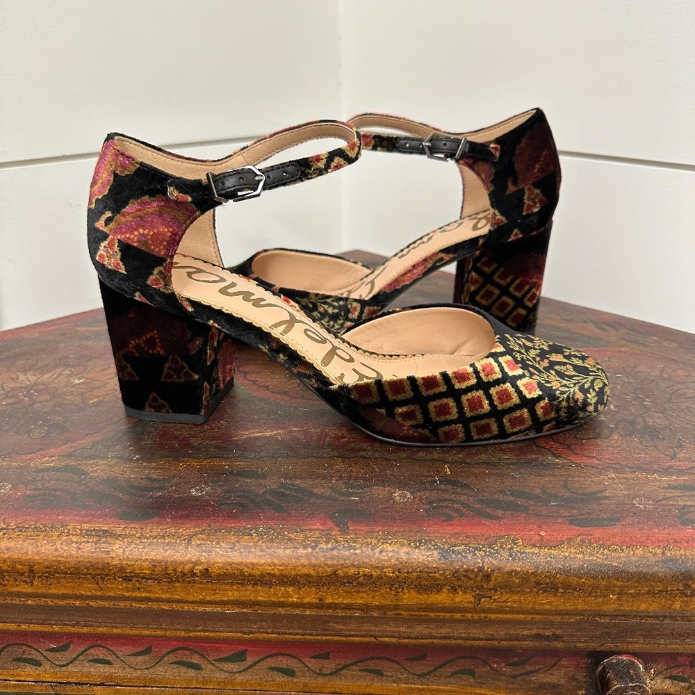 Sam Edelman Velvet block heels